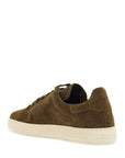 Tom Ford khaki suede low top sneakers with rubber sole