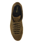 Tom Ford khaki suede low top sneakers with rubber sole