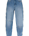 Ganni distressed barrel jeans with