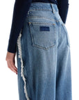 Ganni distressed barrel jeans with