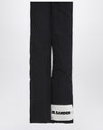 Jil Sander Black padded scarf with logo