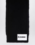 Jil Sander Black wool scarf
