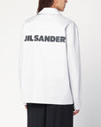Jil Sander Light grey cotton taffeta jacket with logo
