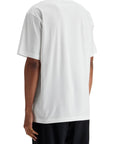 Y-3 white cotton t-shirt with wide neckline