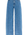 Blaze Milano blue cotton jeans with orange embroidery