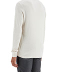 Tom Ford henley t-shirt ivory in cotton and microfiber ribbed