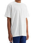 Y-3 white cotton t-shirt with "uniform of the streets" print