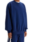 Y-3 blue cotton crewneck sweatshirt for men