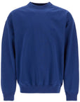 Y-3 blue cotton crewneck sweatshirt for men