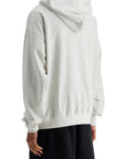 Y-3 light grey cotton and recycled polyester hoodie for men