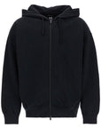 Y-3 black cotton zip hoodie