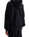 Y-3 black cotton zip hoodie