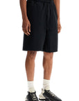 Y-3 high-waisted black cotton sports shorts