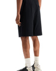 Y-3 high-waisted black cotton sports shorts