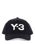 Y-3 black cotton 6-panel cap