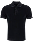 Tom Ford black cotton solid polo