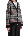 Ganni striped boxy cardigan