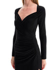 Norma Kamali asymmetric draped jersey stretch dress in