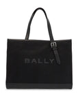 Bally east/west nylon and leather tote bag