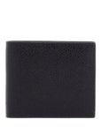 Thom Browne compact black pebble grain leather wallet with fold closure