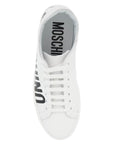 Moschino leather sneakers with logo print