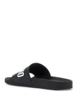 Moschino rubber slides with logo branding