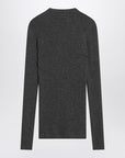Brunello Cucinelli Dark grey ribbed wool sweater