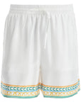 Casablanca silk bermuda shorts 'crayon temple