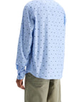 Maison Kitsune light blue casual cotton shirt with print