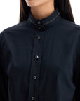 Brunello Cucinelli high-neck blouse with monile embellishment