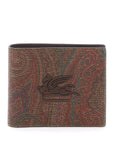 Etro paisley bifold wallet with pegaso logo