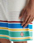 Casablanca crocheted bermuda shorts