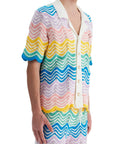 Casablanca gradient wave knit shirt