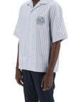 Etro pegasus striped bowling shirt