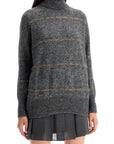 Brunello Cucinelli striped dolcevita sweater