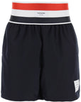 Thom Browne elastic waistband bermuda shorts in