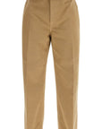 Thom Browne camel cotton chino pants with tricolor ribbon