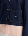 Maison Kitsune cropped denim jacket for women