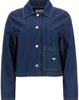 Maison Kitsune cropped denim jacket for women