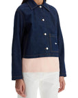 Maison Kitsune cropped denim jacket for women