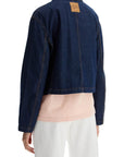 Maison Kitsune cropped denim jacket for women