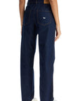 Maison Kitsune straight jeans with embroidery