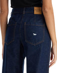 Maison Kitsune straight jeans with embroidery