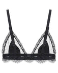 Dolce & Gabbana triangle satin and lace bra