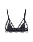 Dolce & Gabbana triangle satin and lace bra