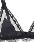 Dolce & Gabbana triangle satin and lace bra