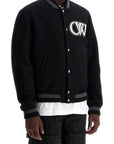 Off-White embroidered lettering varsity