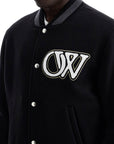 Off-White embroidered lettering varsity