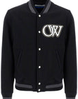 Off-White embroidered lettering varsity