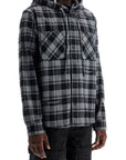 Off-White checked overshirt with hood